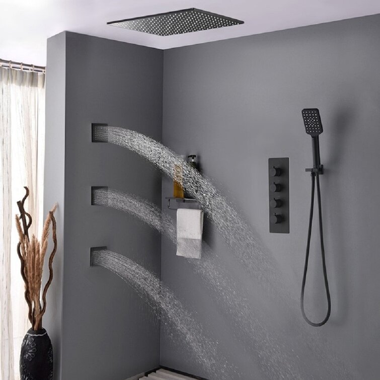 Homary Complete Shower System with Rough in-Valve & Reviews | Wayfair